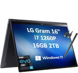 LG gram 16” 2-in-1 16GB RAM 2TB SSD Intel Core i7-12th Gen