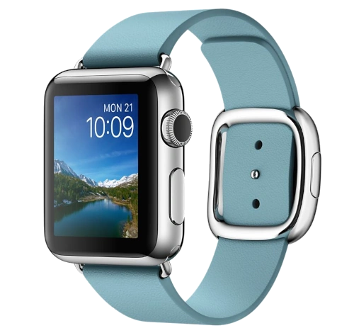 Apple Watch 38mm SS Blue Jay Modern Buckle MMF92LL/A watch