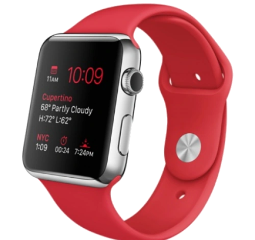 Apple Watch 42mm SS Red Sport Band MLLE2LL/A