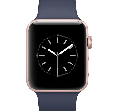 Apple Watch Edition 42mm 18-Karat Rose Gold Midnight Blue Classic Buckle MLE52LL/A watch