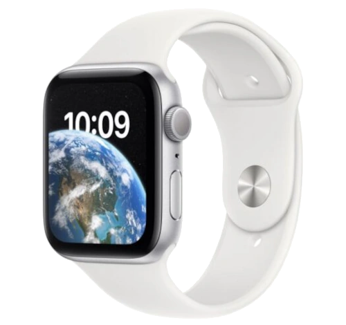 Apple Watch SE 44mm Aluminum Silver Link Bracelet A2352 GPS Only watch