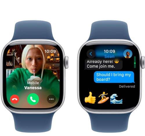 Apple Watch Series 10 42mm Silver Aluminum Case w/ Apple OEM Band A3001 GPS Cellular watch