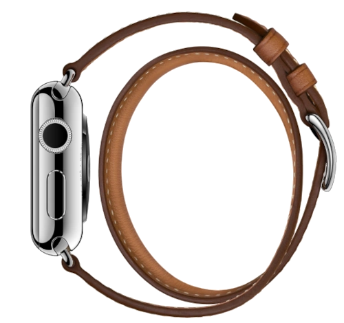 Apple Watch Series 2 Hermes 42mm SS Fauve Barenia Leather Single Tour Deployment Band MNQ32LL/A watch