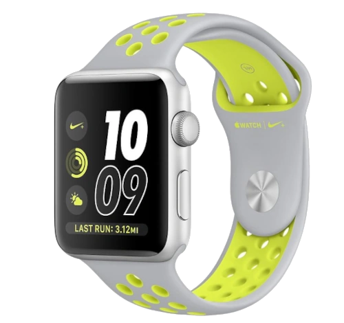 Apple Watch Series 2 Nike Plus 38mm Silver Aluminum MNNQ2LL/A watch