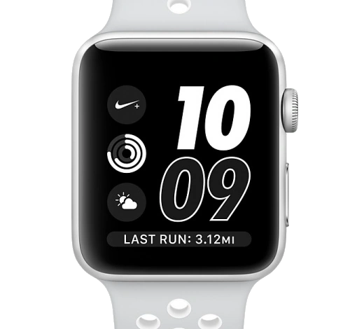 Apple Watch Series 2 Nike Plus 38mm Silver Aluminum Pure Platinum White Nike Sport Band MQ172LL/A watch