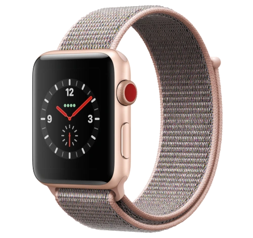 Apple Watch Series 3 42mm Gold Aluminum Pink Sand Sport Band MQK32LL/A GPS Cellular watch