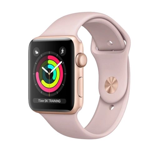 Apple Watch Series 3 42mm Gold Aluminum Pink Sand Sport Band MQL22LL/A GPS Only watch