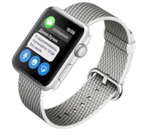 Apple Watch Series 3 42mm Silver Aluminum Fog Sport Band MQL02LL/A GPS Only watch
