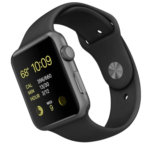 Apple Watch Series 3 42mm Space Black SS Black Sport Band MQK92LL/A GPS Cellular watch