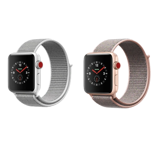 Apple Watch Series 3 42mm Space Gray Aluminum Black Sport Band MQK22LL/A GPS Cellular watch