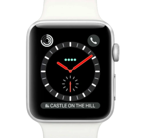 Apple Watch Series 3 42mm SS Soft White Sport Band MQK82LL/A GPS Cellular watch