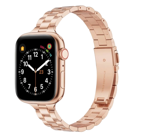 Apple Watch Series 4 40mm Gold Aluminum Pink Fabric Sport Loop MTUK2LL/A GPS Cellular watch