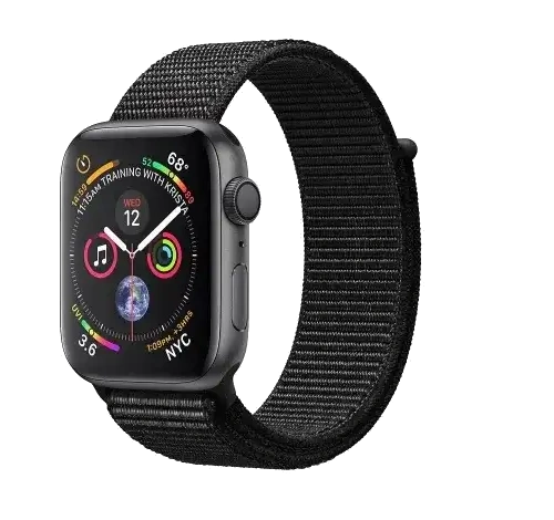 Apple Watch Series 4 40mm Space Gray Aluminum Black Sport Band MU662LL/A GPS Only watch