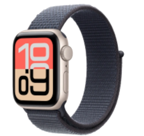 Apple Watch Series 4 44mm Silver Aluminum Seashell Fabric Sport Loop MTUV2LL/A GPS Cellular watch