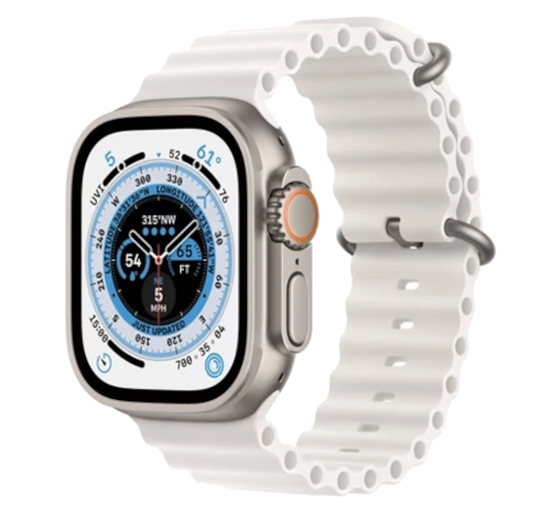 Apple Watch Series 4 44mm Silver Aluminum White Sport Band MU6A2LL/A GPS Only watch