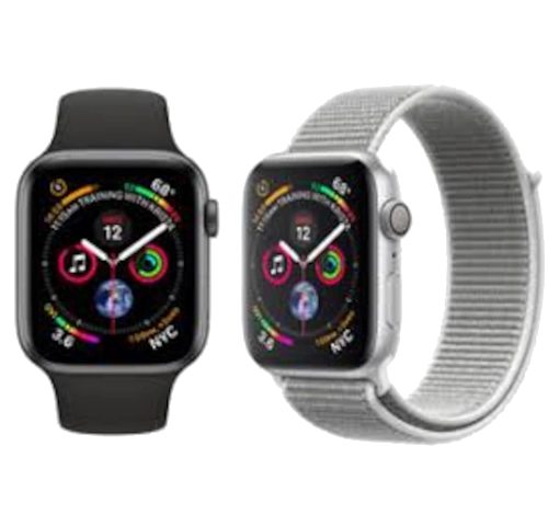 Apple Watch Series 4 44mm Space Gray Aluminum Black Fabric Sport Loop MU6E2LL/A GPS Only watch