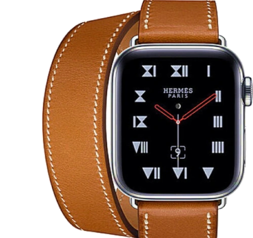 Apple Watch Series 4 Hermes 40mm SS Fauve Barenia Leather Double Tour MU6P2LL/A GPS Cellular watch