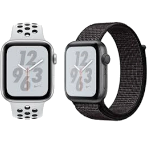 Apple Watch Series 4 Nike 40mm Silver Aluminum Pure Platinum Black Sport Band MU6H2LL/A GPS Only watch