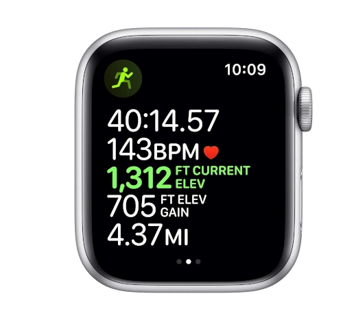 Apple Watch Series 5 40mm Silver Aluminum Fabric Sport Loop GPS Only watch