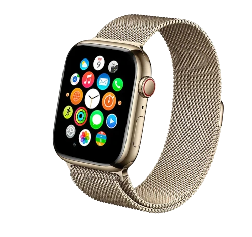 Apple Watch Series 7 41mm Gold Stainless Steel Case with Apple OEM Band A2475 GPS Cellular watch
