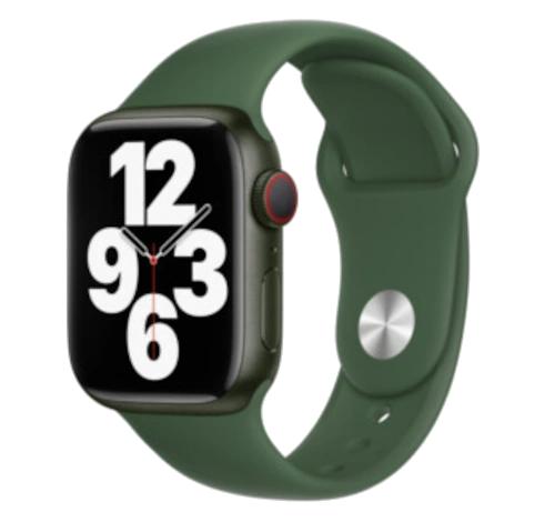 Apple Watch Series 7 45mm Green Aluminum Case with Apple OEM Band A2477 GPS Cellular