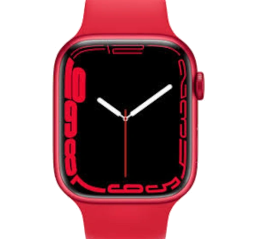 Apple Watch Series 7 45mm Red Aluminum Case with Apple OEM Band A2474 GPS Only