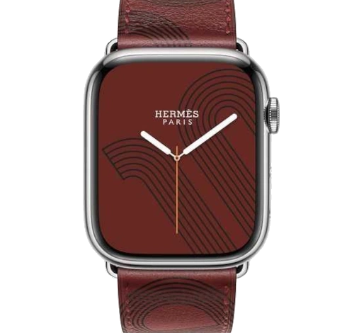 Apple Watch Series 7 Hermes 41mm Silver Stainless Steel Case with Hermes Jumping Single Tour A2475 GPS Cellular