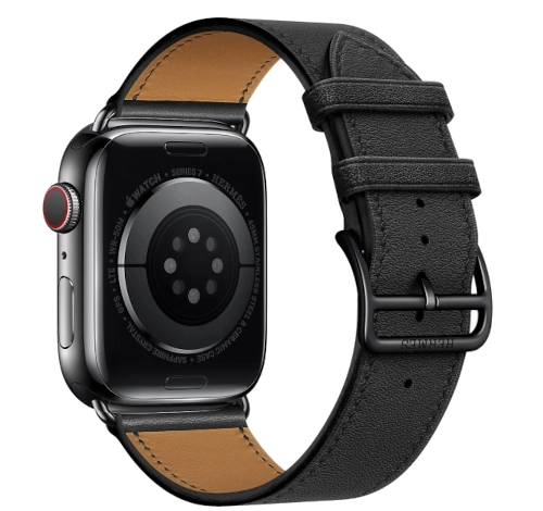 Apple Watch Series 7 Hermes 41mm Space Black Stainless Steel Case with Hermes Jumping Single Tour A2475 GPS Cellular