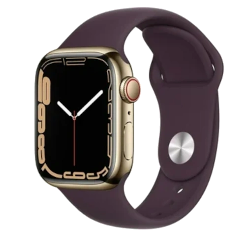 Apple Watch Series 8 41mm Gold Stainless Steel Case with Apple OEM Band A2772 GPS Cellular