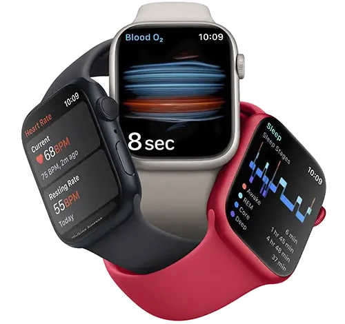 Apple Watch Series 8 41mm Midnight Aluminum Case with Apple OEM Band A2772 GPS Cellular