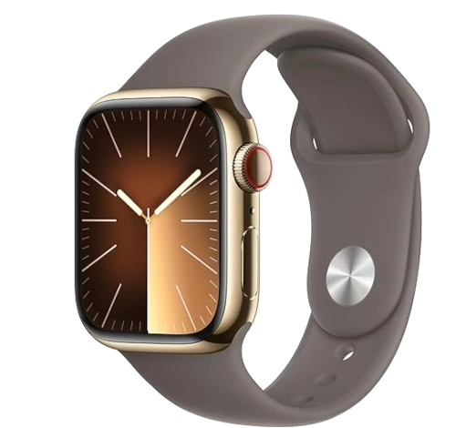 Apple Watch Series 8 45mm Gold Stainless Steel Case with Apple OEM Band A2774 GPS Cellular