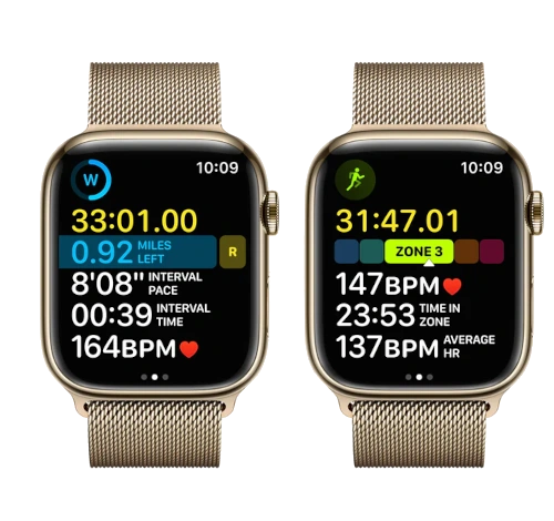 Apple Watch Series 8 45mm Gold Stainless Steel Case with Milanese Loop A2774 GPS Cellular