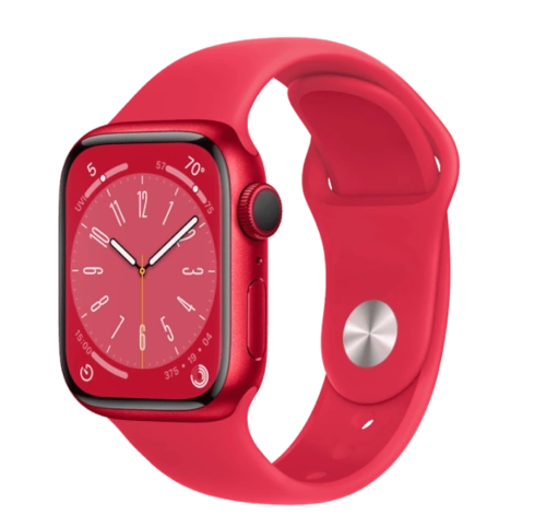 Apple Watch Series 8 45mm Red Aluminum Case with OEM Band A2771 GPS Only