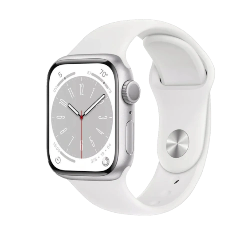 Apple Watch Series 8 45mm Silver Stainless Steel Case with OEM Band A2774 GPS Cellular