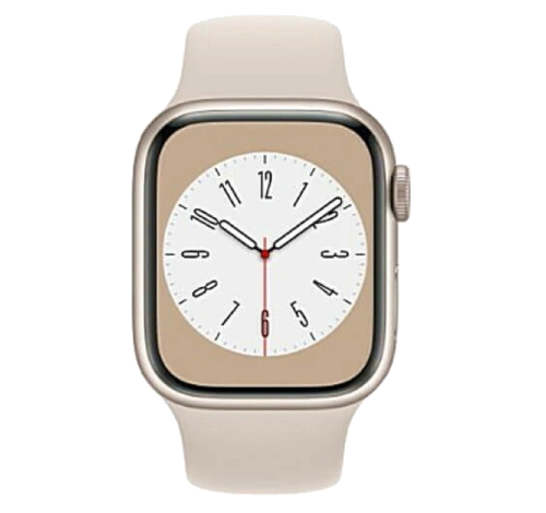 Apple Watch Series 8 45mm Starlight Aluminum Case with OEM Band A2774 GPS Cellular