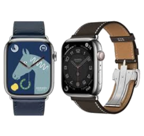 Apple Watch Series 8 Hermes 45mm Silver Stainless Steel Case with Single Tour Deployment Buckle A2774 GPS Cellular