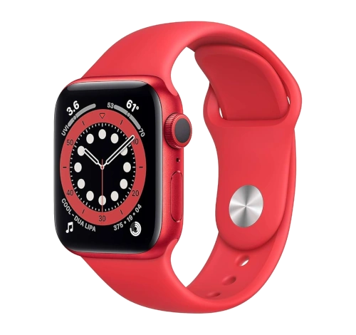 Apple Watch Series 9 41mm Red Aluminum Case with Apple OEM Band A2978 GPS Only