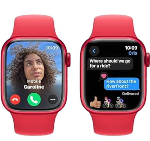 Apple Watch Series 9 41mm Red Aluminum Case with Apple OEM Band A2982 GPS Cellular