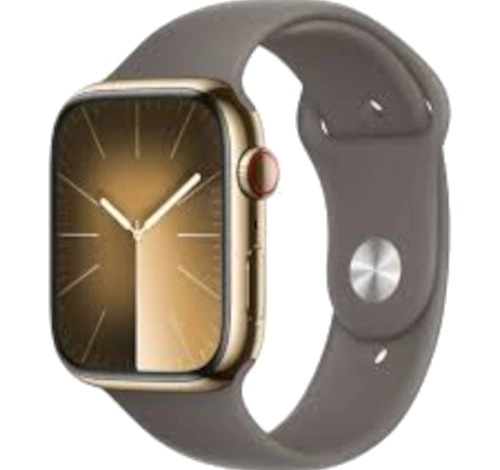 Apple Watch Series 9 45mm Gold Stainless Steel Case with Milanese Loop A2984 GPS Cellular