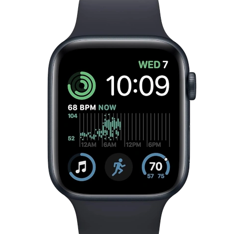 Apple Watch Series 9 45mm Midnight Aluminum Case with Apple OEM Band A2984 GPS Cellular watch