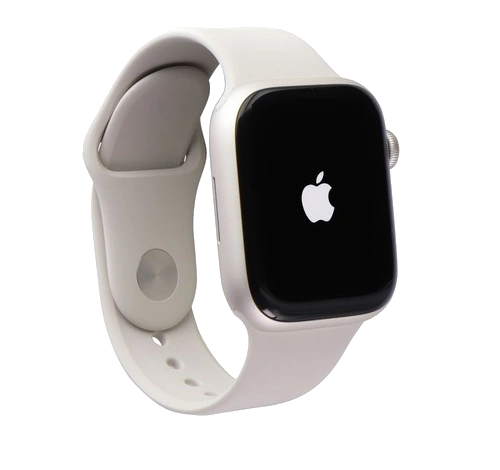 Apple Watch Series 9 45mm Silver Aluminum Case with Apple OEM Band A2984 GPS Cellular watch