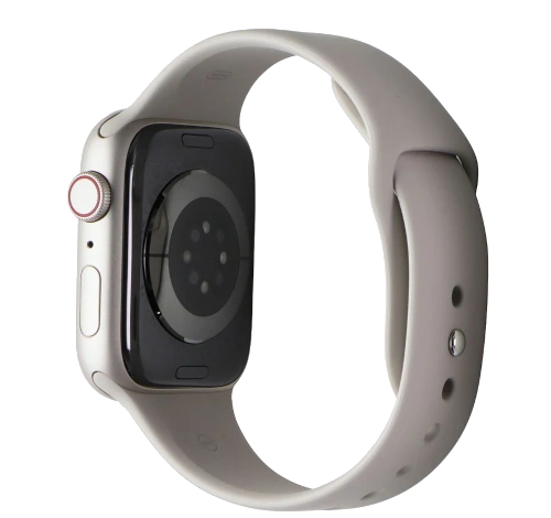 Apple Watch Series 9 45mm Starlight Aluminum Case with Apple OEM Band A2980 GPS Only watch