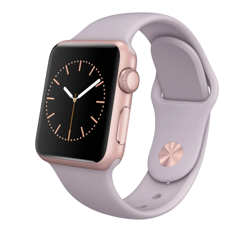 Apple Watch Sport 38mm Rose Gold Aluminum Lavender Sport Band MLCH2LL/A