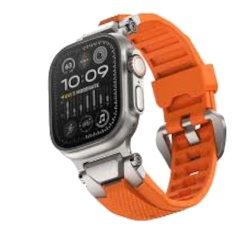 Apple Watch Sport 38mm Silver Aluminum Orange Sport Band MLCF2LL/A