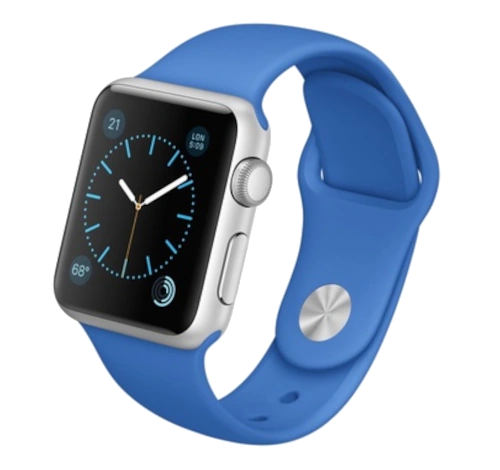 Apple Watch Sport 38mm Silver Aluminum Royal Blue Sport Band MMF22LL/A