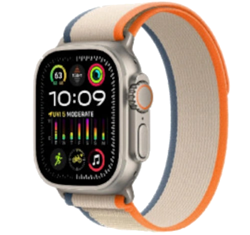 Apple Watch Sport 42mm Silver Aluminum Orange Sport Band MLC42LL/A