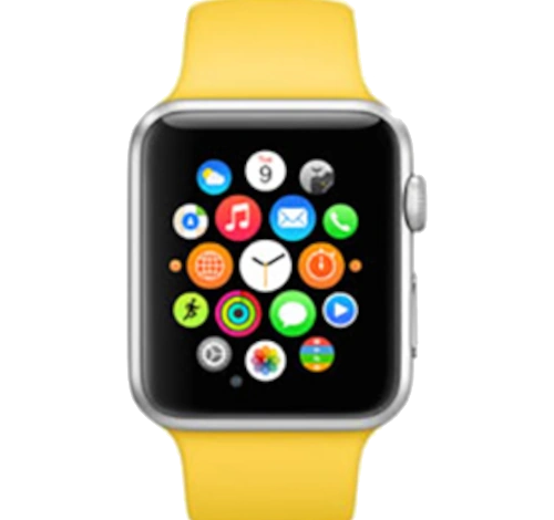 Apple Watch Sport 42mm Silver Aluminum Yellow Sport Band MMFE2LL/A