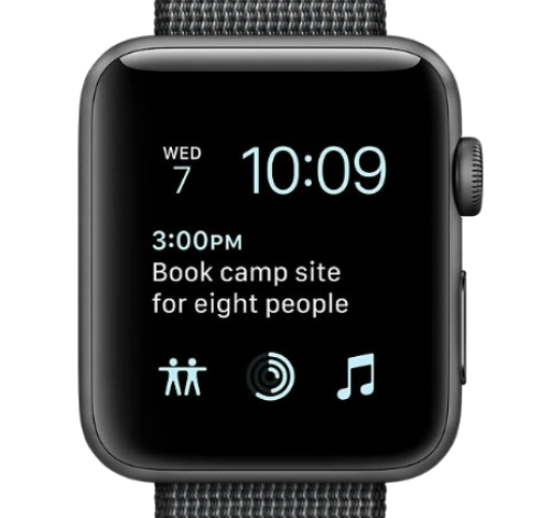 Apple Watch Sport 42mm Space Gray Aluminum Black Woven Nylon Band MMFR2LL/A