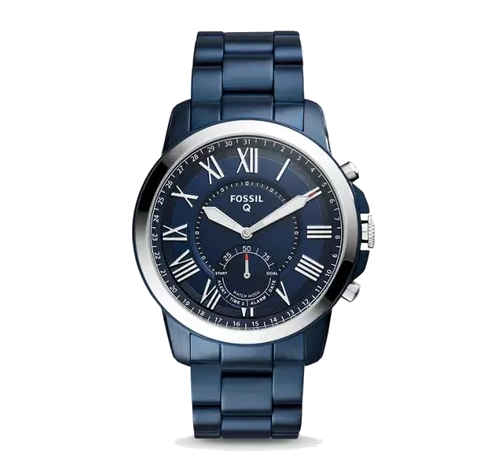 Fossil Q Grant Navy Blue SS Hybrid FTW1140P watch