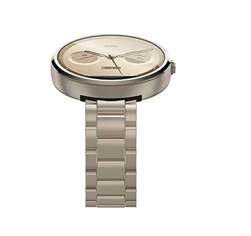 Motorola Moto 360 18mm Metal Slim Band Champagne Gold watch